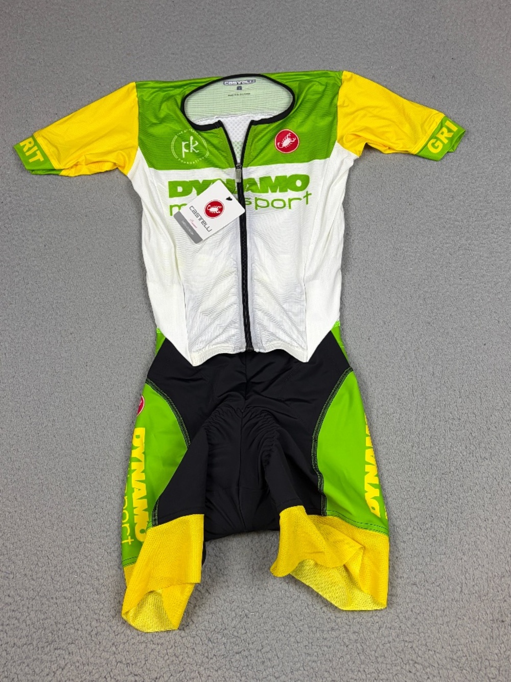 Castelli Free Tri Sanremo Singlet Womens Small Green Triathlon Cycling Suit NWT